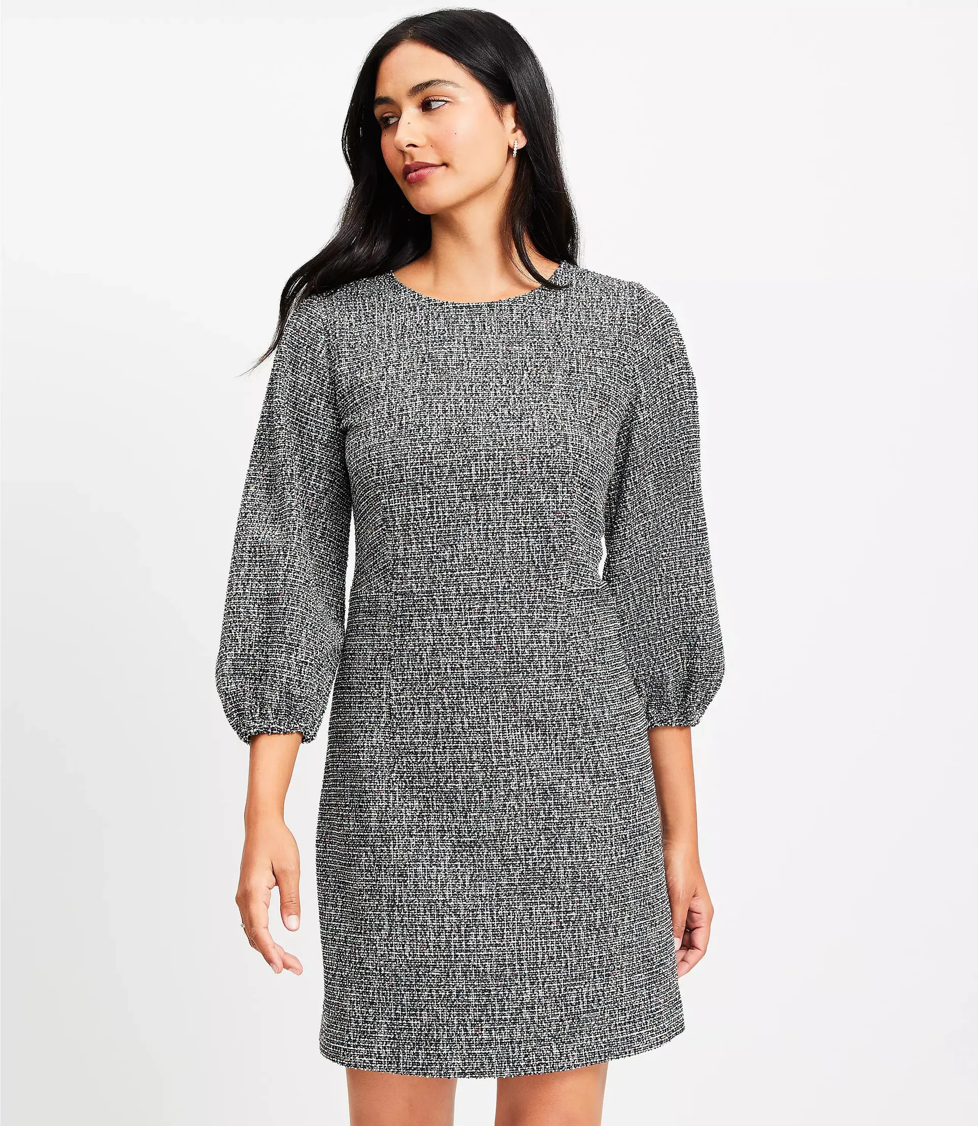 Tweed Flare Mini Dress