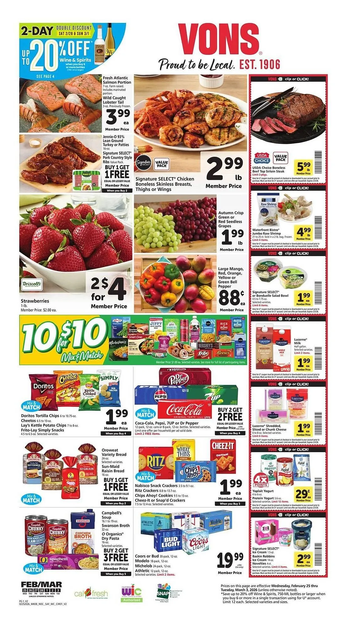 Vons weekly ad - 1