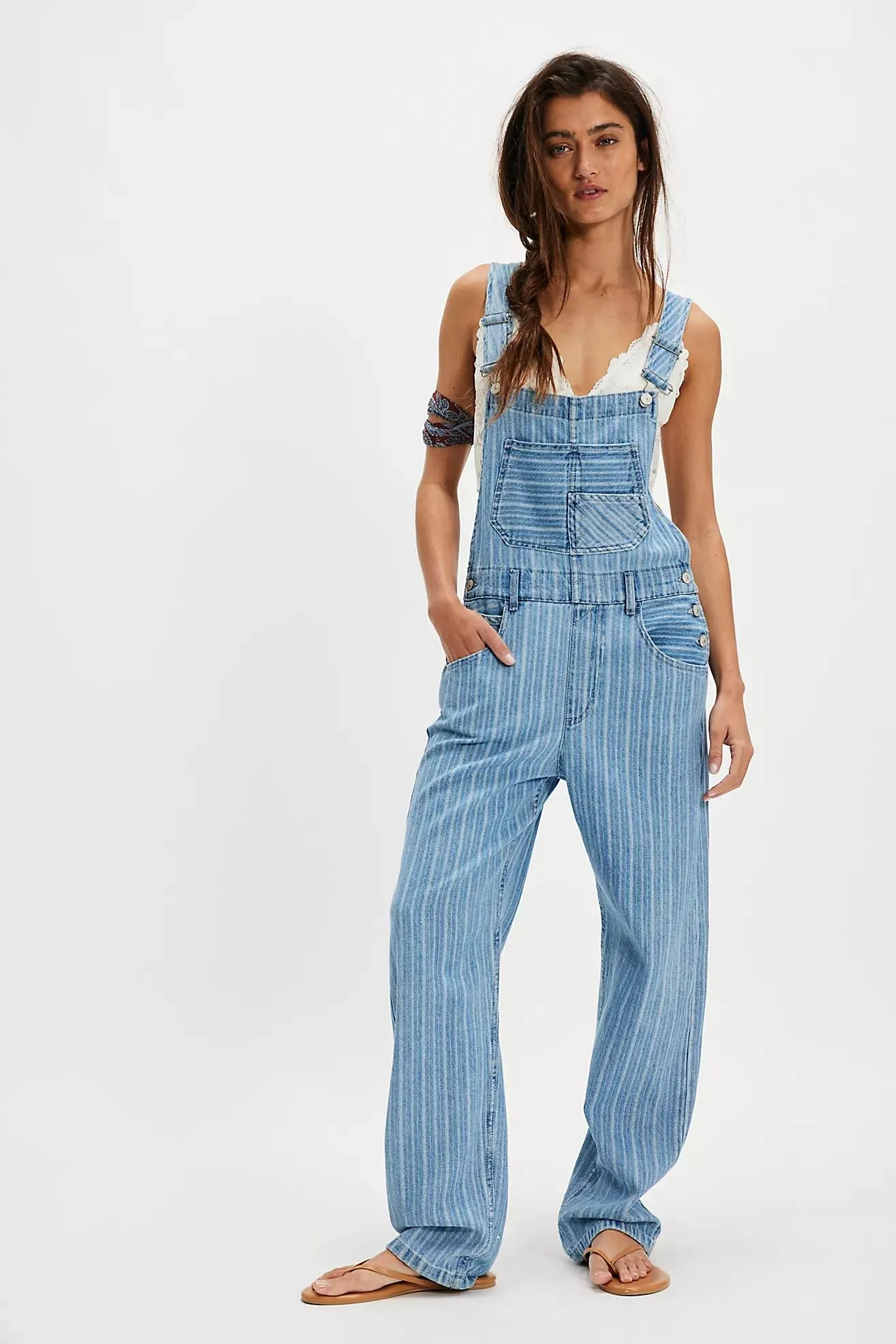 We The Free Ziggy Striped Overalls