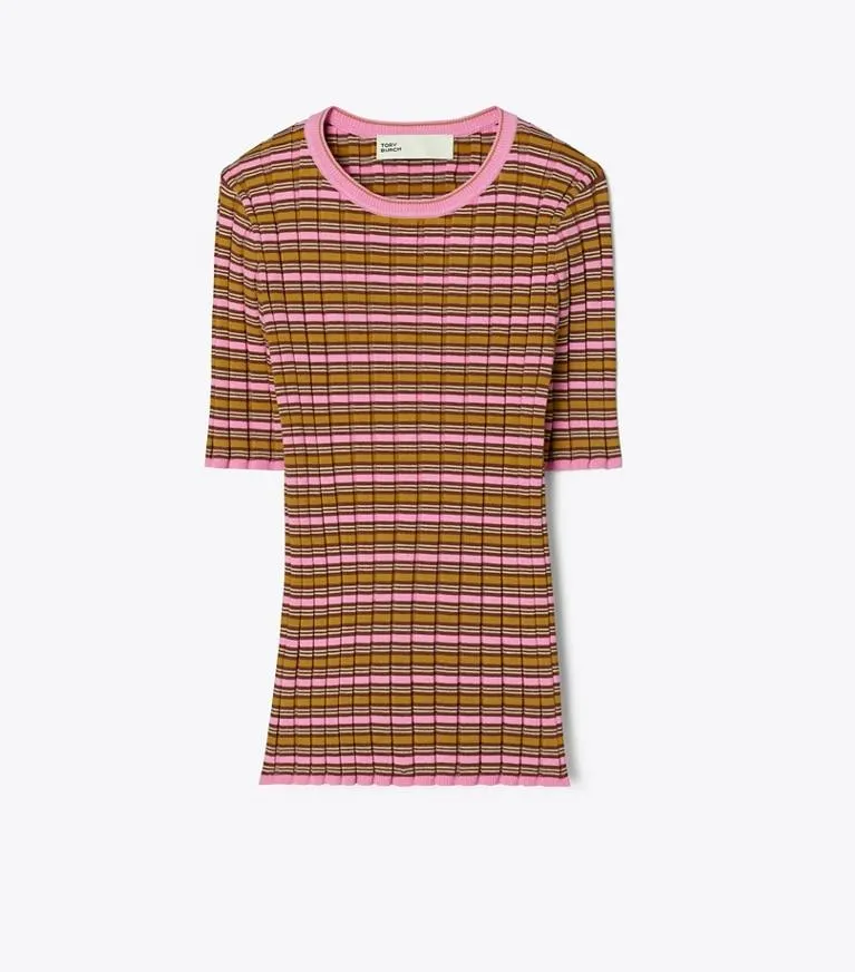 STRIPED COTTON SWEATER