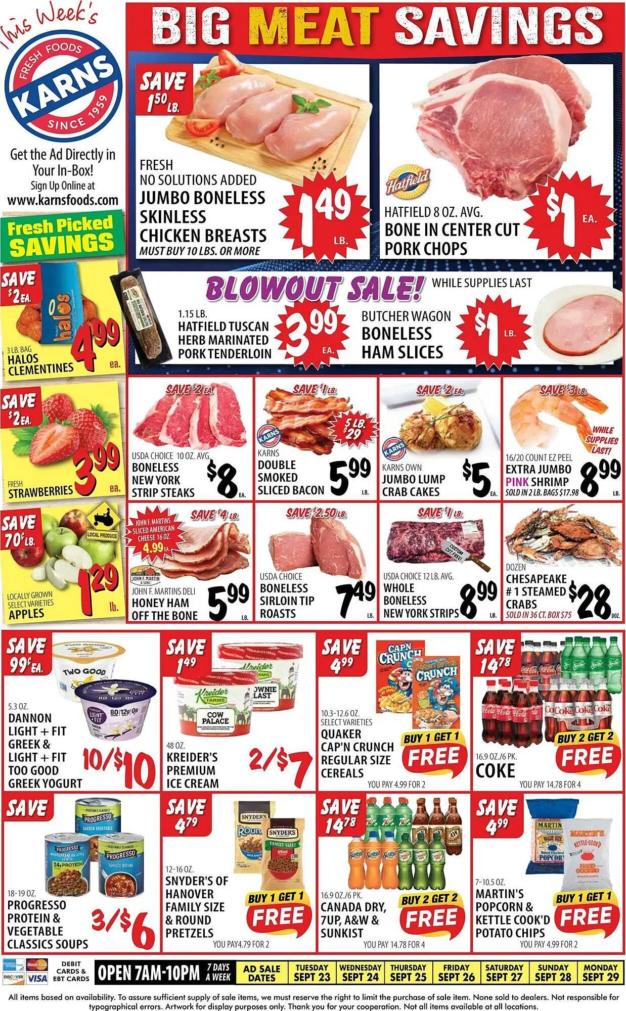 Weekly ad Karns weekly ad from September 23 to September 29 2025 - Page 1