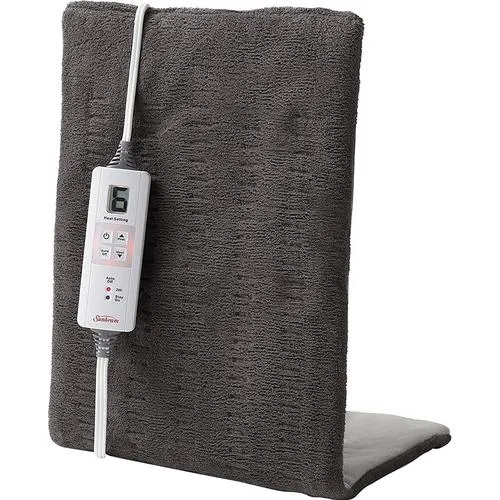 Sunbeam Xpress Heating Pad for Back, Neck, & Shoulder 6 Heat Settings, King (Slate Grey)