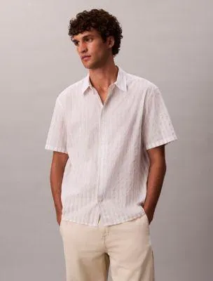 Stripe Relaxed Button-Down Shirt