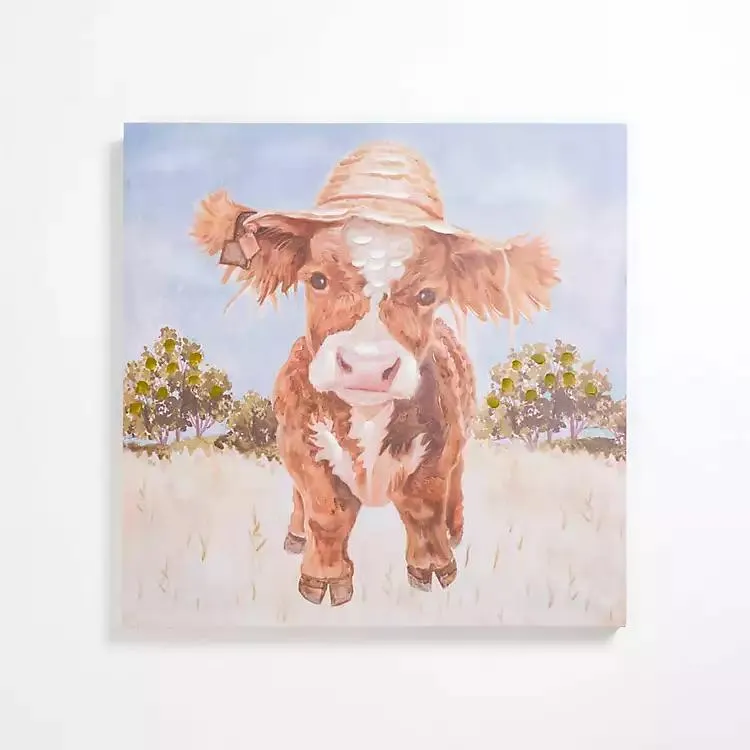 Susie The Highland Cow Canvas Art Print