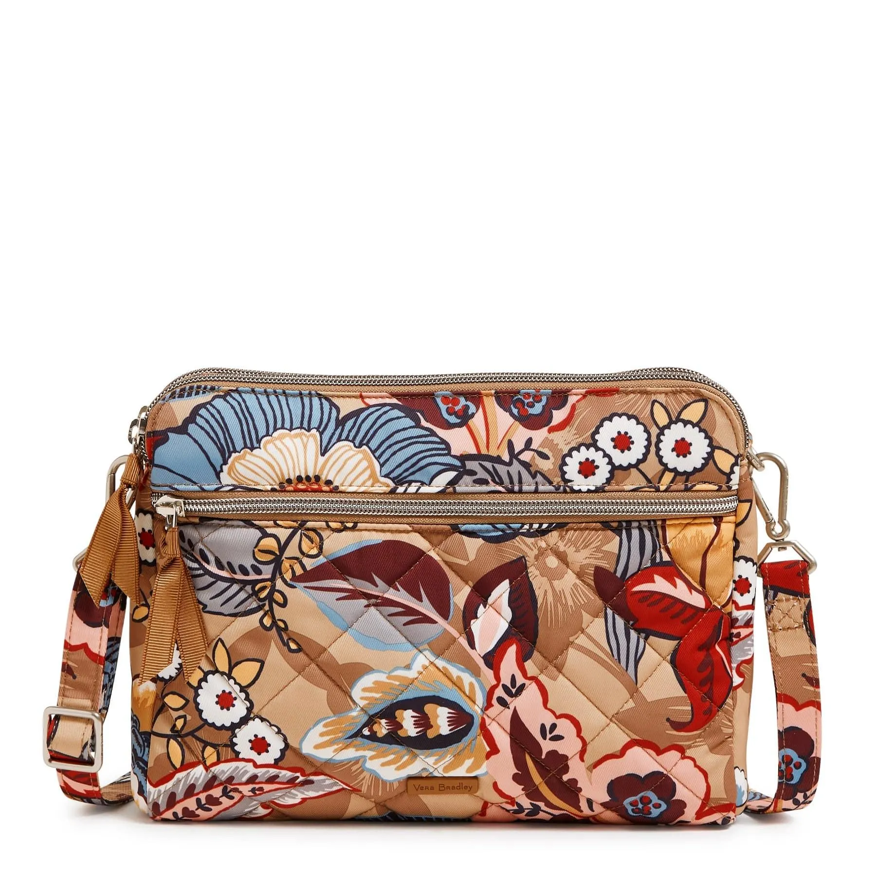 Triple Compartment Crossbody Bag