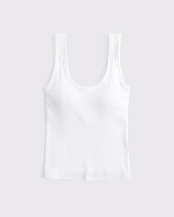 Bra-Free Rib Scoopneck Tank