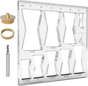 10 in 1 Router Templates for Woodworking,Butterfly Inlay Template,Wood Bowtie Router Templates Jig Bowtie Inlay Kit for Precise,Cuts Butterfly Inlay Template Decorative