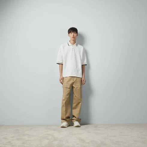 Cotton wide leg cargo pant