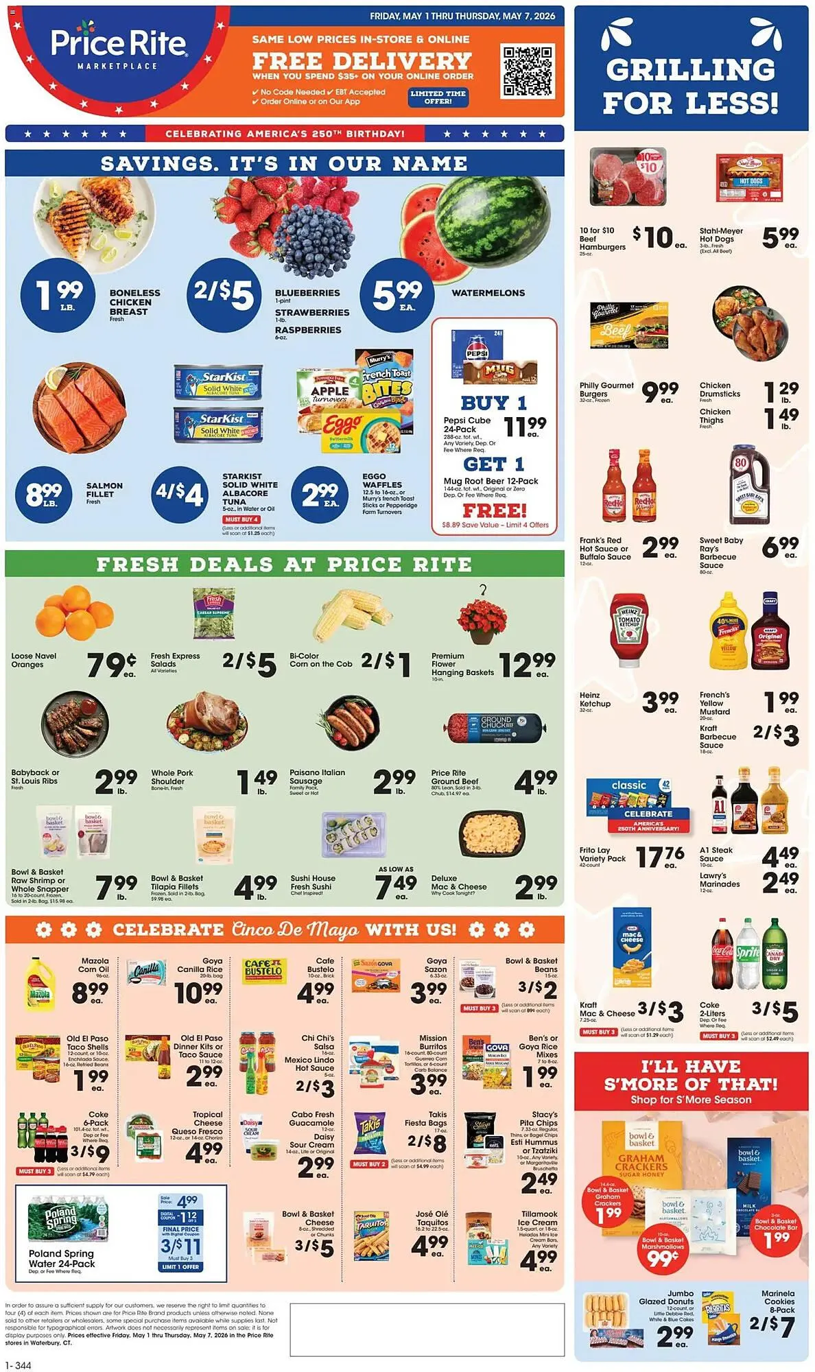 Weekly promotion Price Rite circular spanning from May 1 to May 7 2026 - Page 1 for Catalogue 365