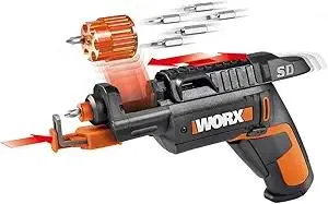 Worx 4V Electric Screwdriver, Rechargeable Cordless Power Screwdriver Set with 6 Bits, Screw Holder, Charger - WX255L