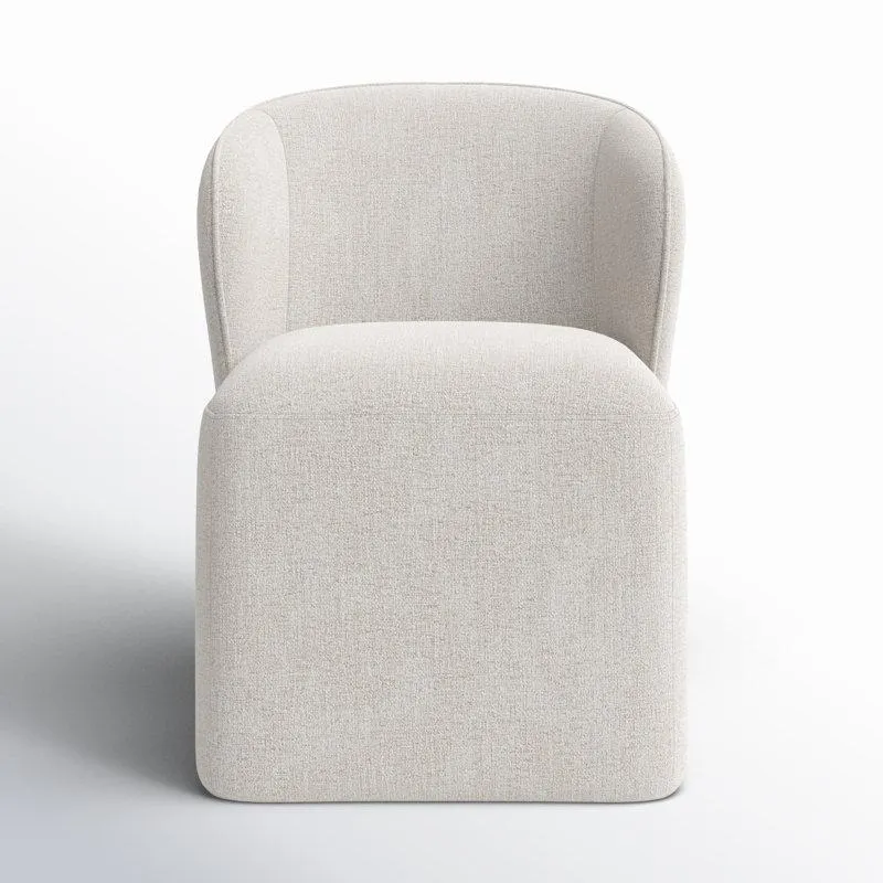 Niha Upholstered Dining Chair with Casters