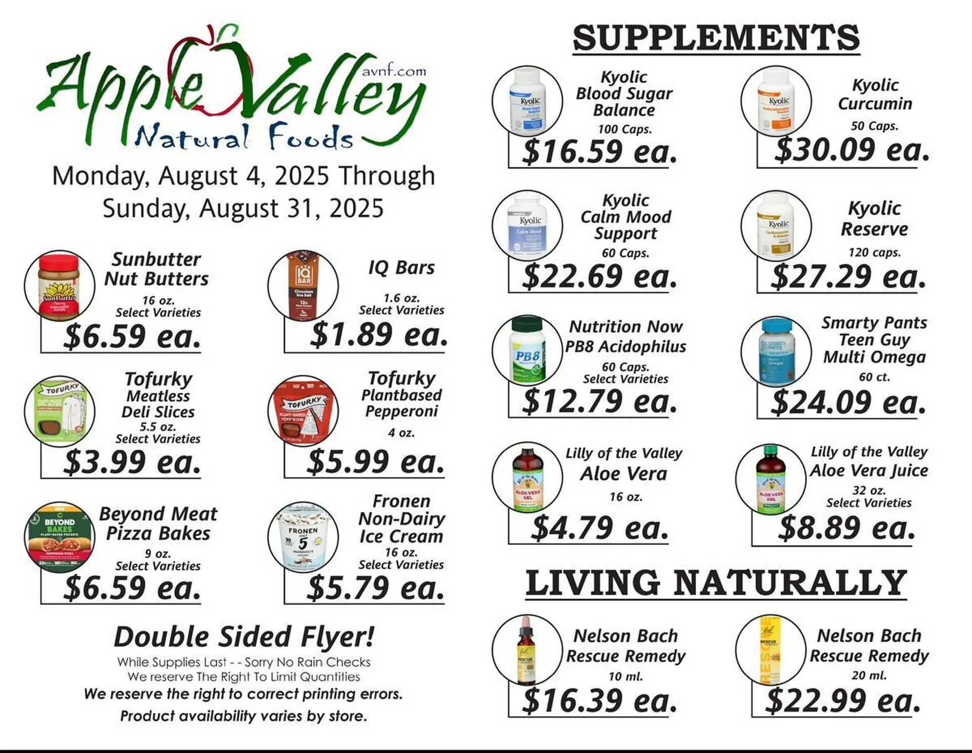 Apple Valley Natural Foods Weekly Ad - 1