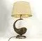 Large Brass Swan Table Lamp, 1960s