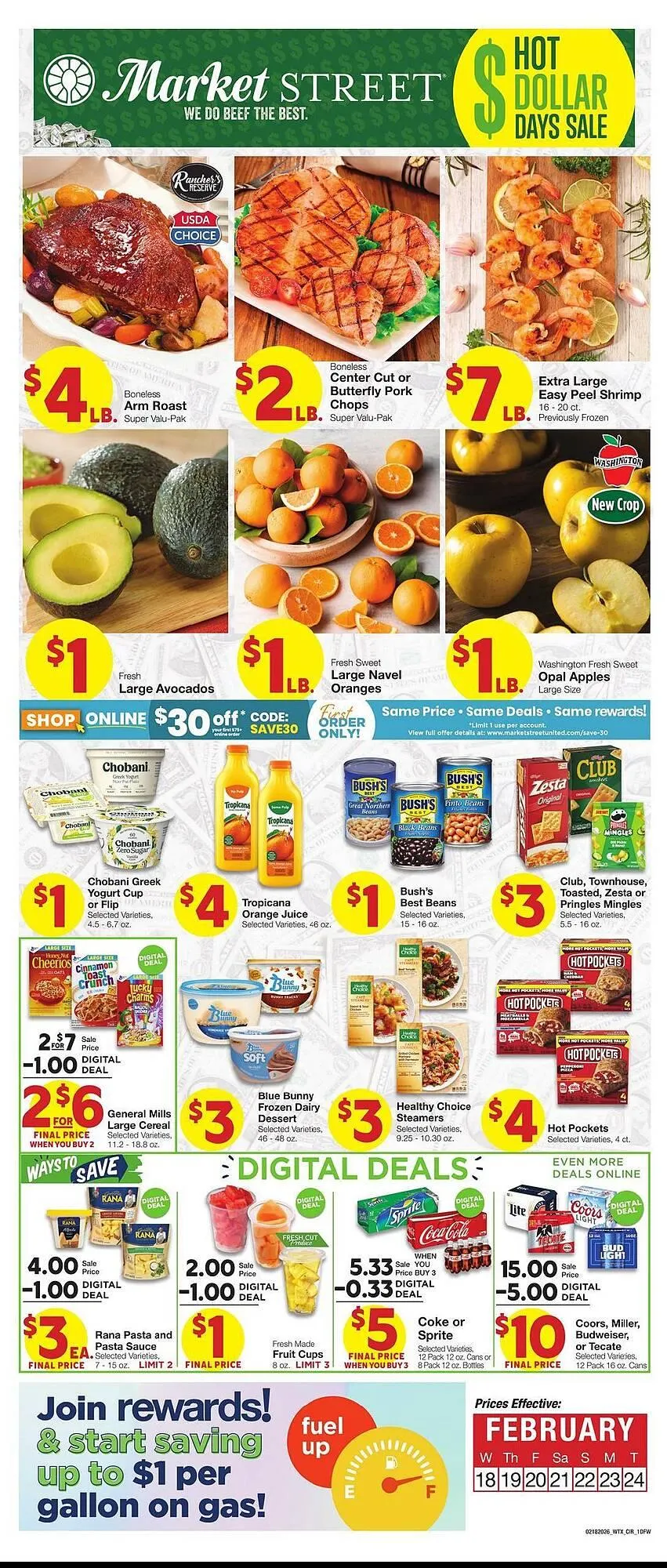Weekly ad Market Street weekly ad from February 18 to February 24 2026 - Page 1