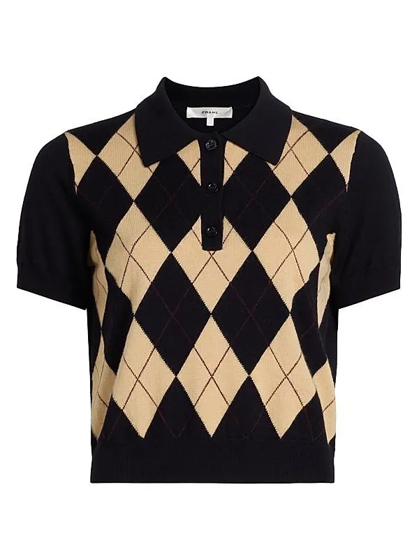 The Argyle Wool Polo Sweater