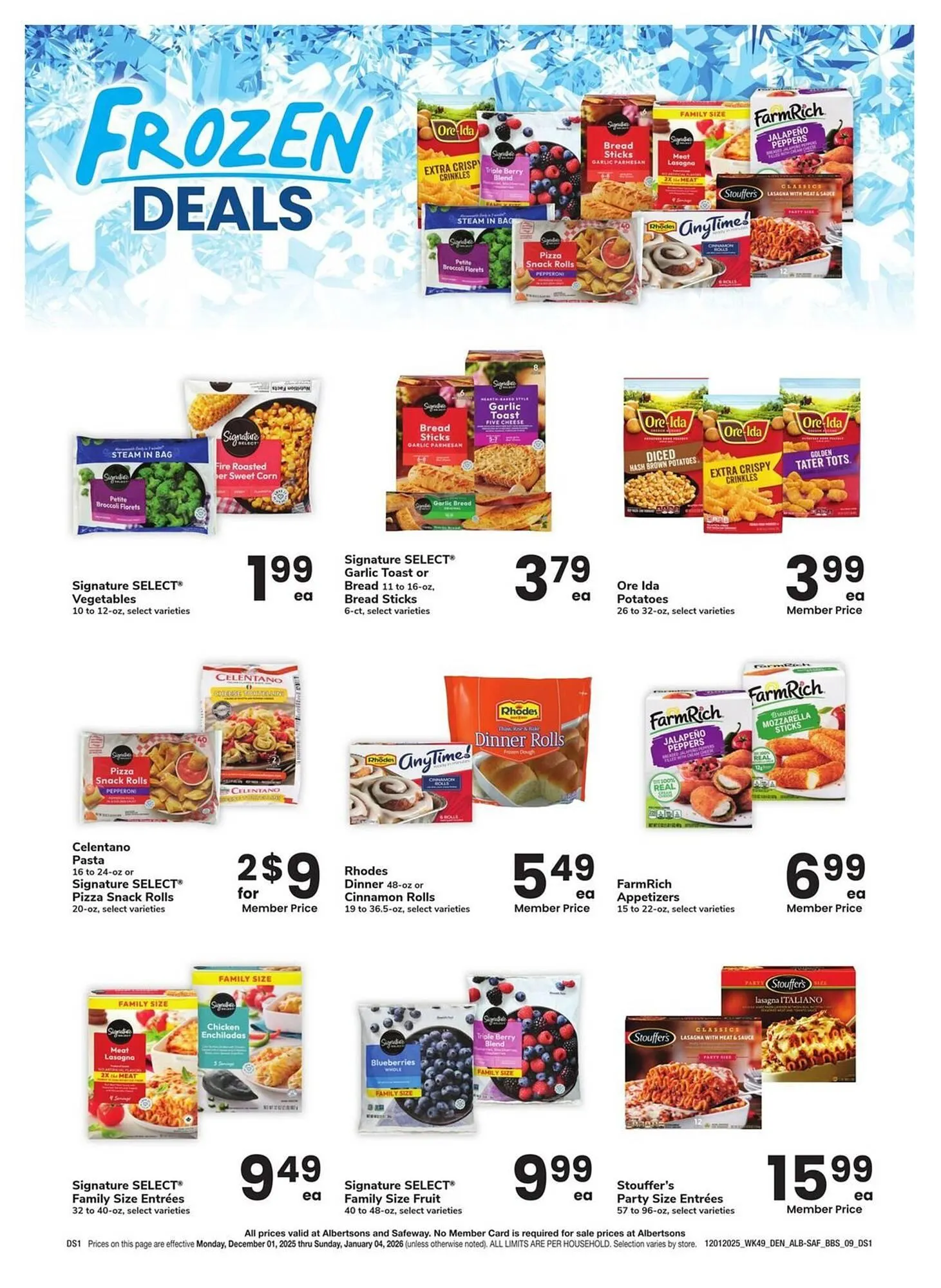 Weekly promotion Albertsons weekly ad spanning from December 1 to January 4 2026 - Page 9 for Catalogue 365