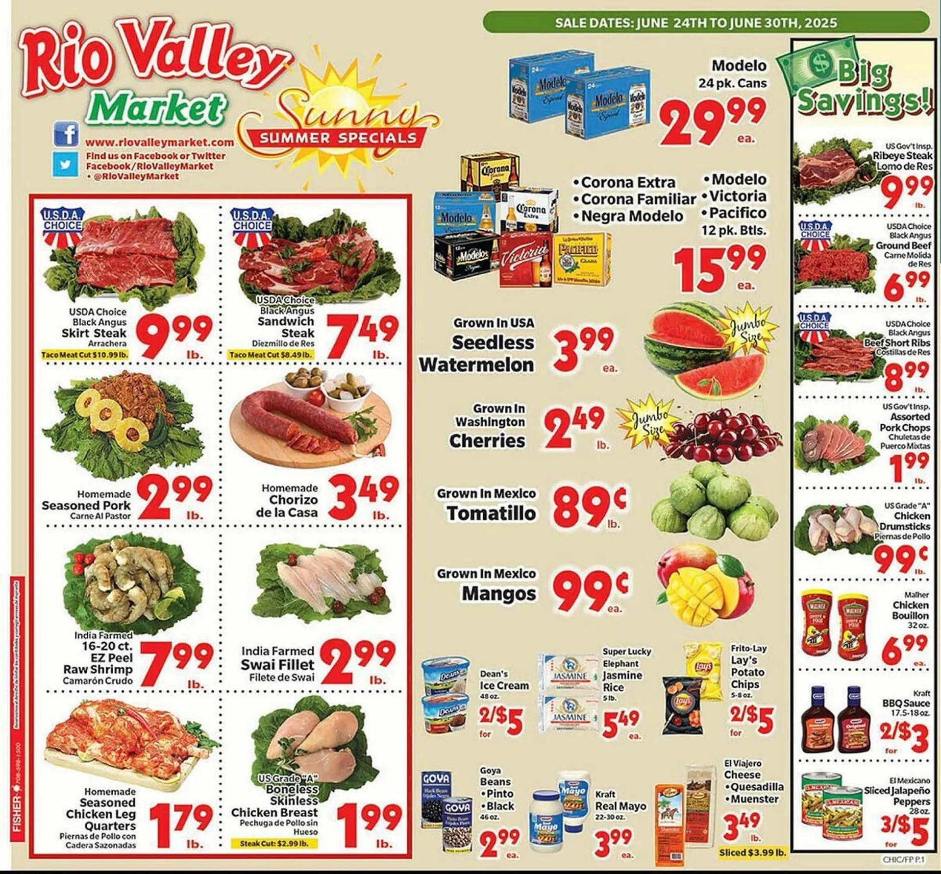Weekly ad Rio Valley Market Weekly Ad from June 24 to June 30 2025 - Page 1