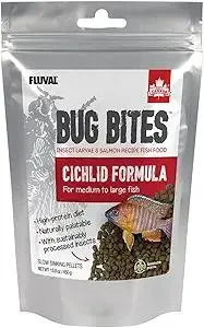 Fluval Bug Bites Cichlid Fish Food, Granules for Medium to Large Sized Fish, 15.8 oz.