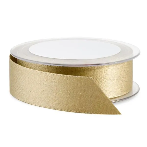 Ribbon Glitter Double Satin Gold