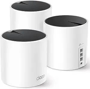 TP-Link Deco X55 AX3000 WiFi 6 Mesh System - Covers up to 6500 Sq.Ft, Replaces Wireless Router and Extender, 3 Gigabit Ports per Unit, Supports Ethernet Backhaul, Deco X55(3-Pack)
