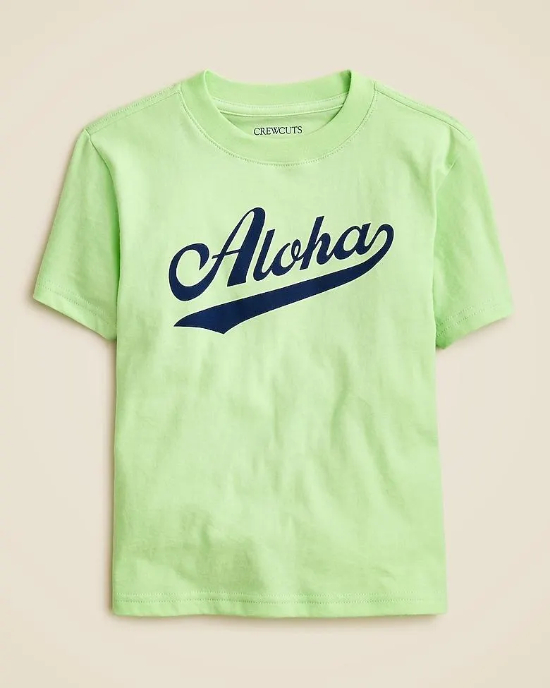 Kids' short-sleeve "Aloha" graphic T-shirt