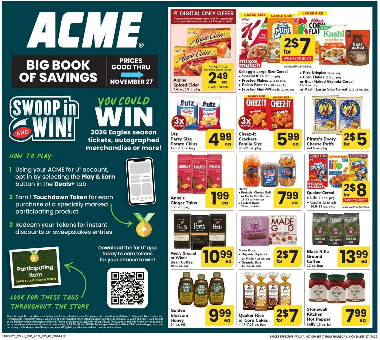 Weekly ad Acme Current weekly ad from November 7 to November 27 2025 - Page 1