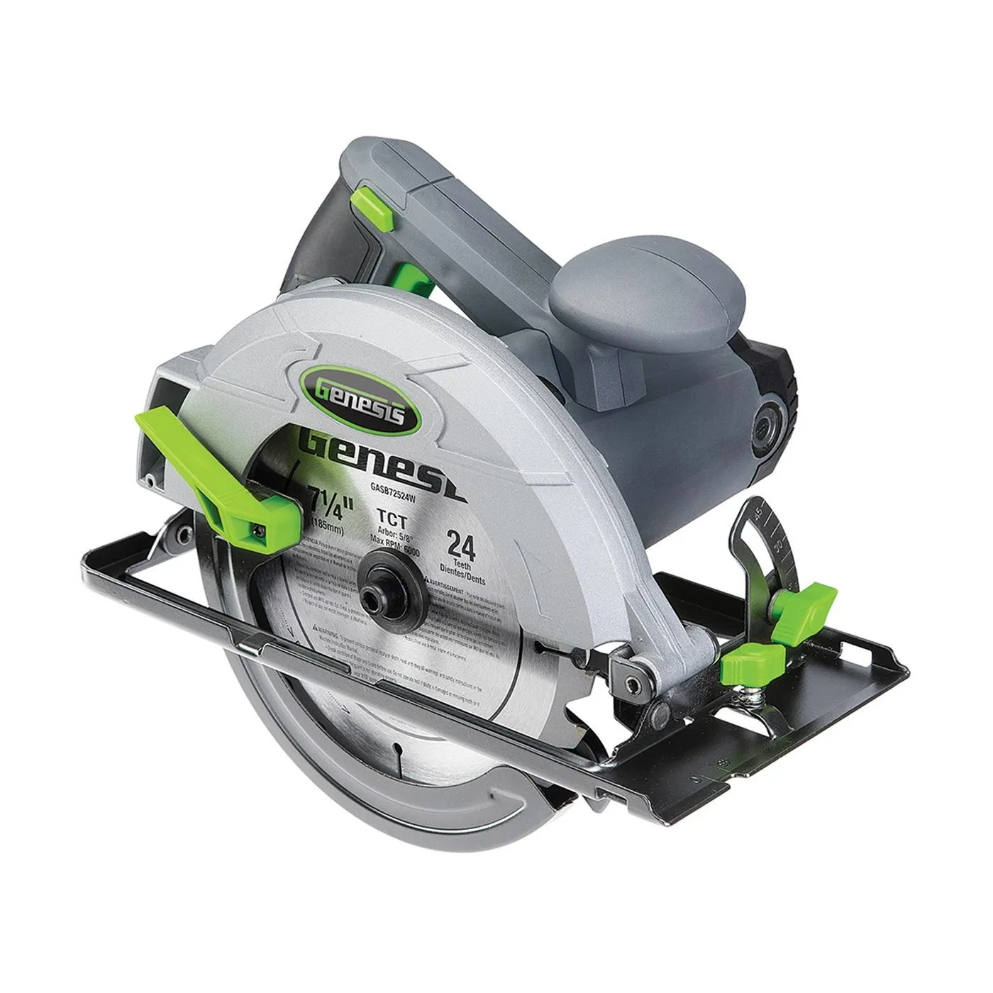GCS130 Circular Saw, 13 A, 7-1/4 in Dia Blade, 2-7/16 in D Cutting, 45 deg Bevel