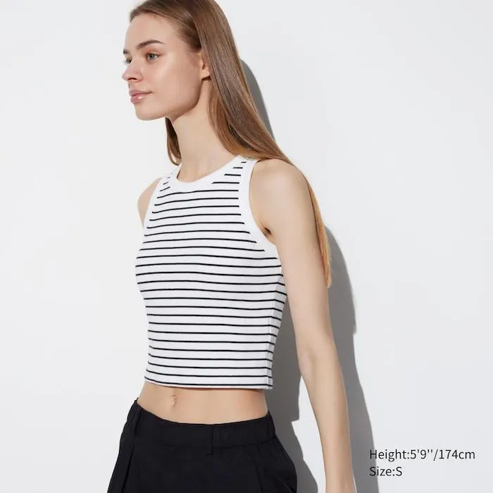 Ribbed Cropped Bra Sleeveless Top