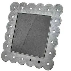 Weathered Metal Scalloped Edge Square Chalkboard