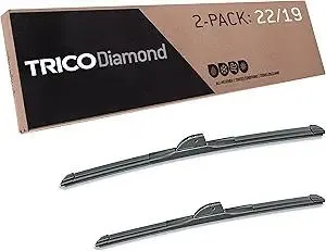 TRICO Diamond 22" + 19" Premium Automotive Replacement Windshield Wiper Blades (Set of 2), Passenger and Driver Side All-Weather Beam Wiper Blades for Select Vehicle Models