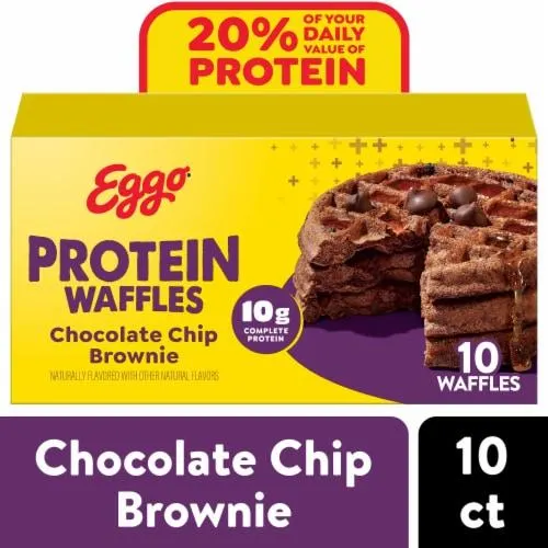 Eggo® Frozen Protein Waffles Chocolate Chip Brownie