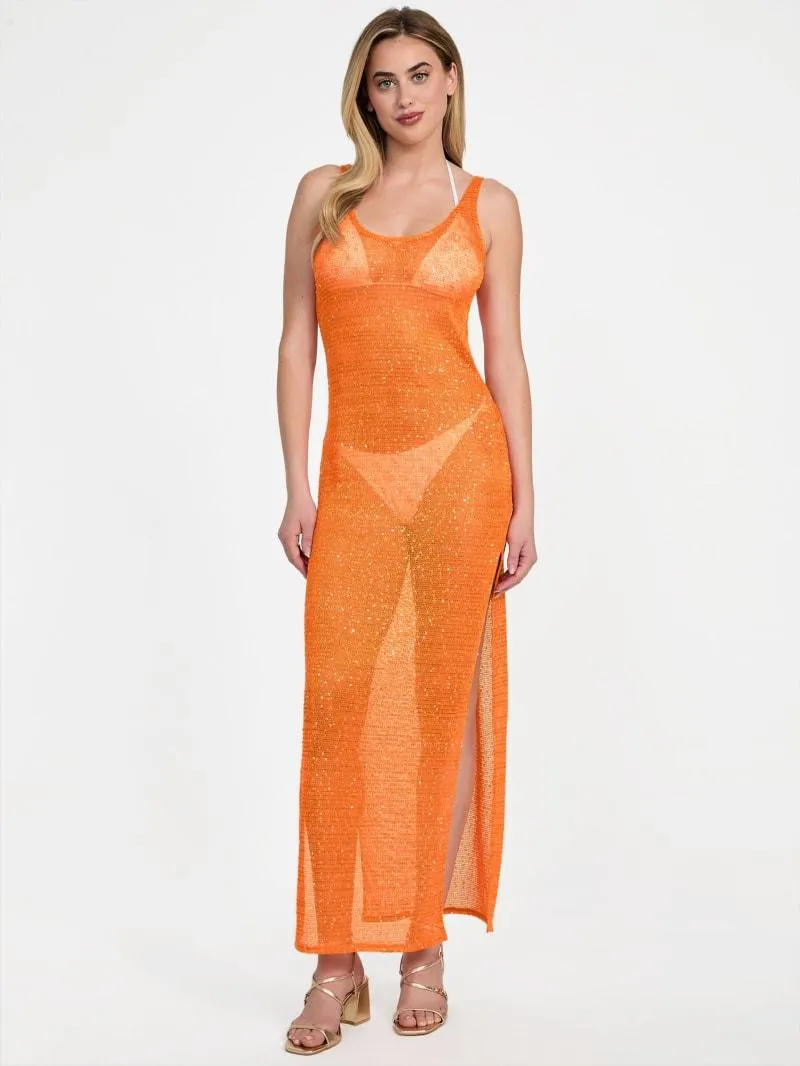 Sequin-Knit Maxi Dress