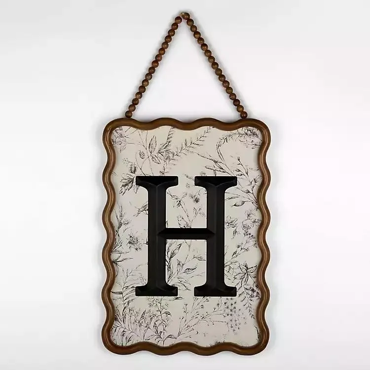 Toile Monogram H Wavy Wall Plaque