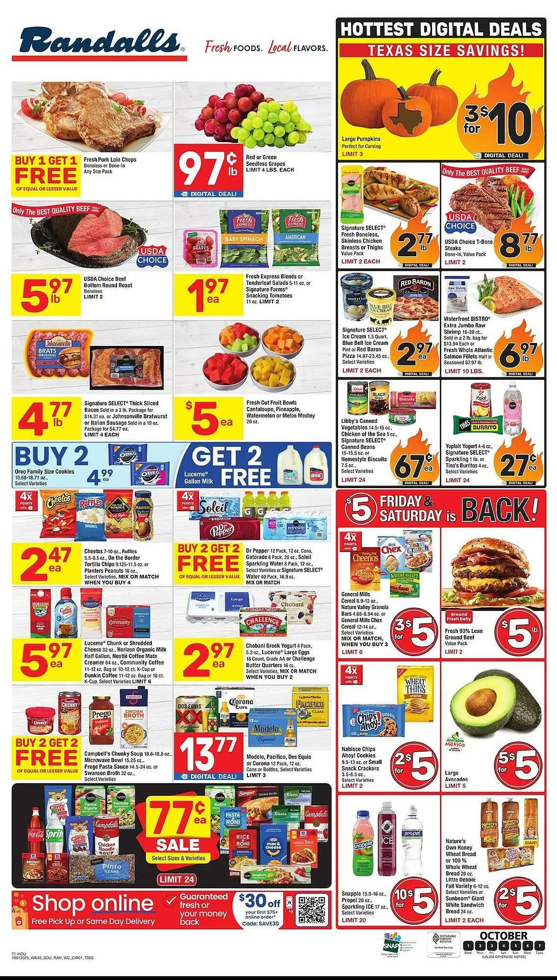 Weekly ad Randalls weekly ad from October 1 to October 7 2025 - Page 1