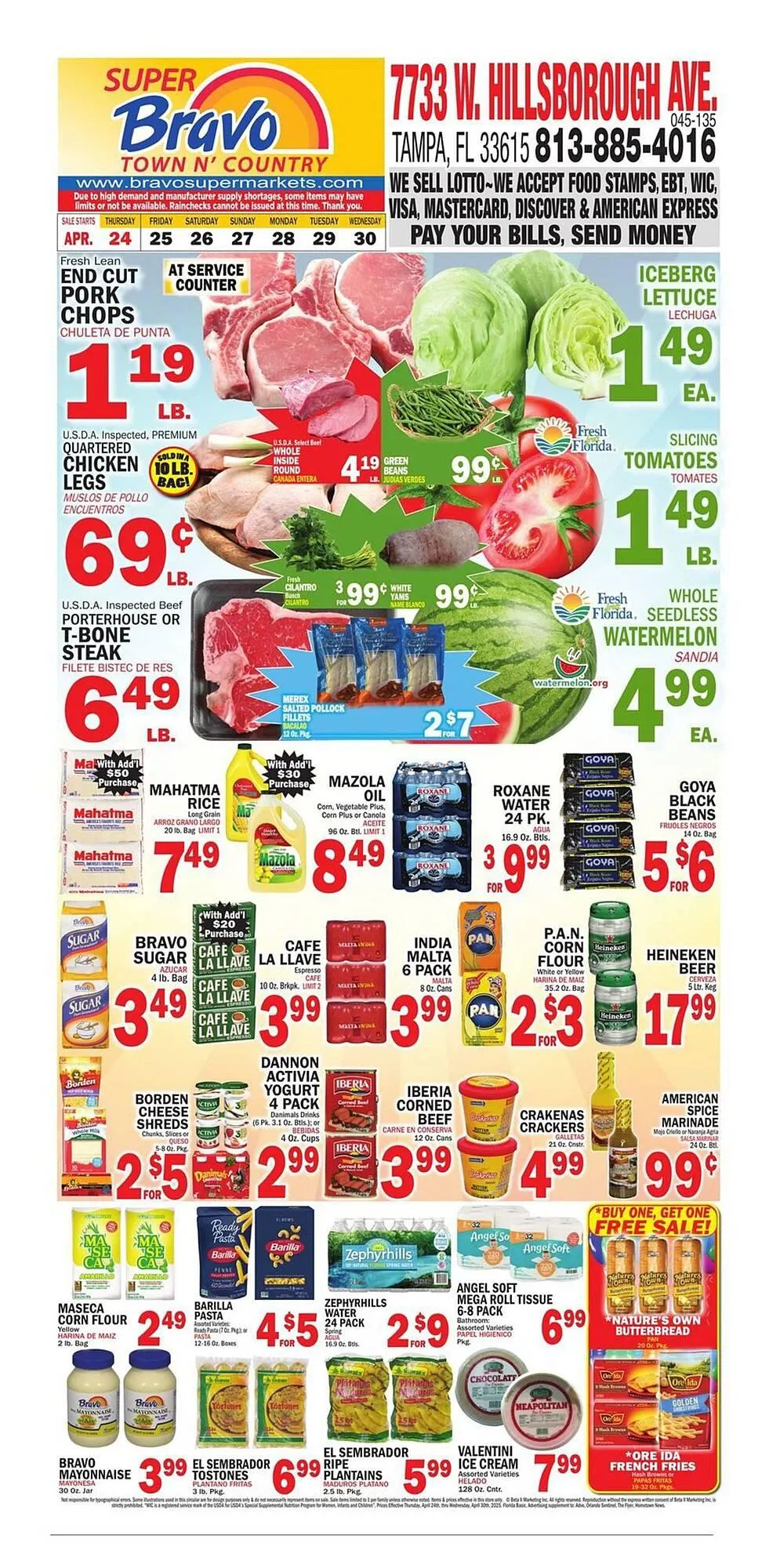 Weekly ad Bravo Supermarkets Weekly Ad from April 24 to April 30 2025 - Page 1