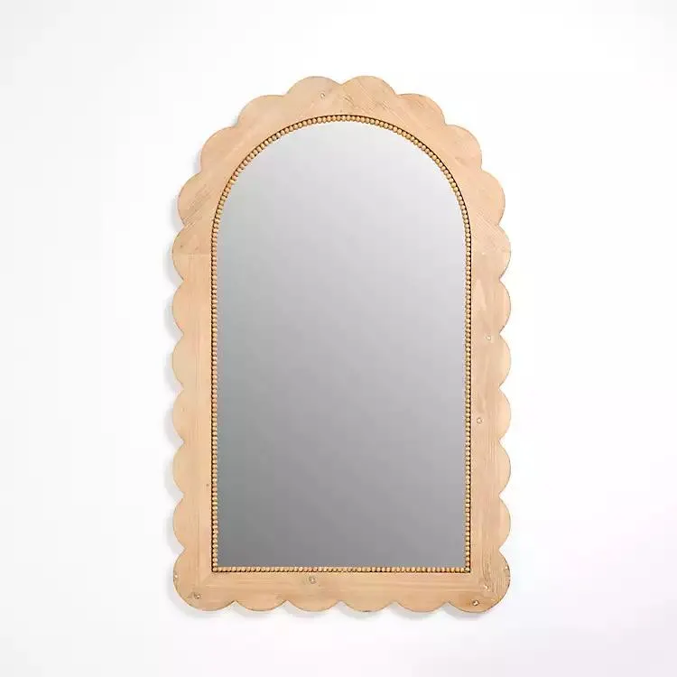 Natural Emma Scalloped Arch Wall Mirror