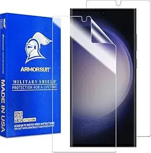 ArmorSuit 2 Pack MilitaryShield Screen Protector Designed for Samsung Galaxy S23 Ultra 5G (6.8 Inch, 2023 Release) Case Friendly HD Clear Film - Made in USA