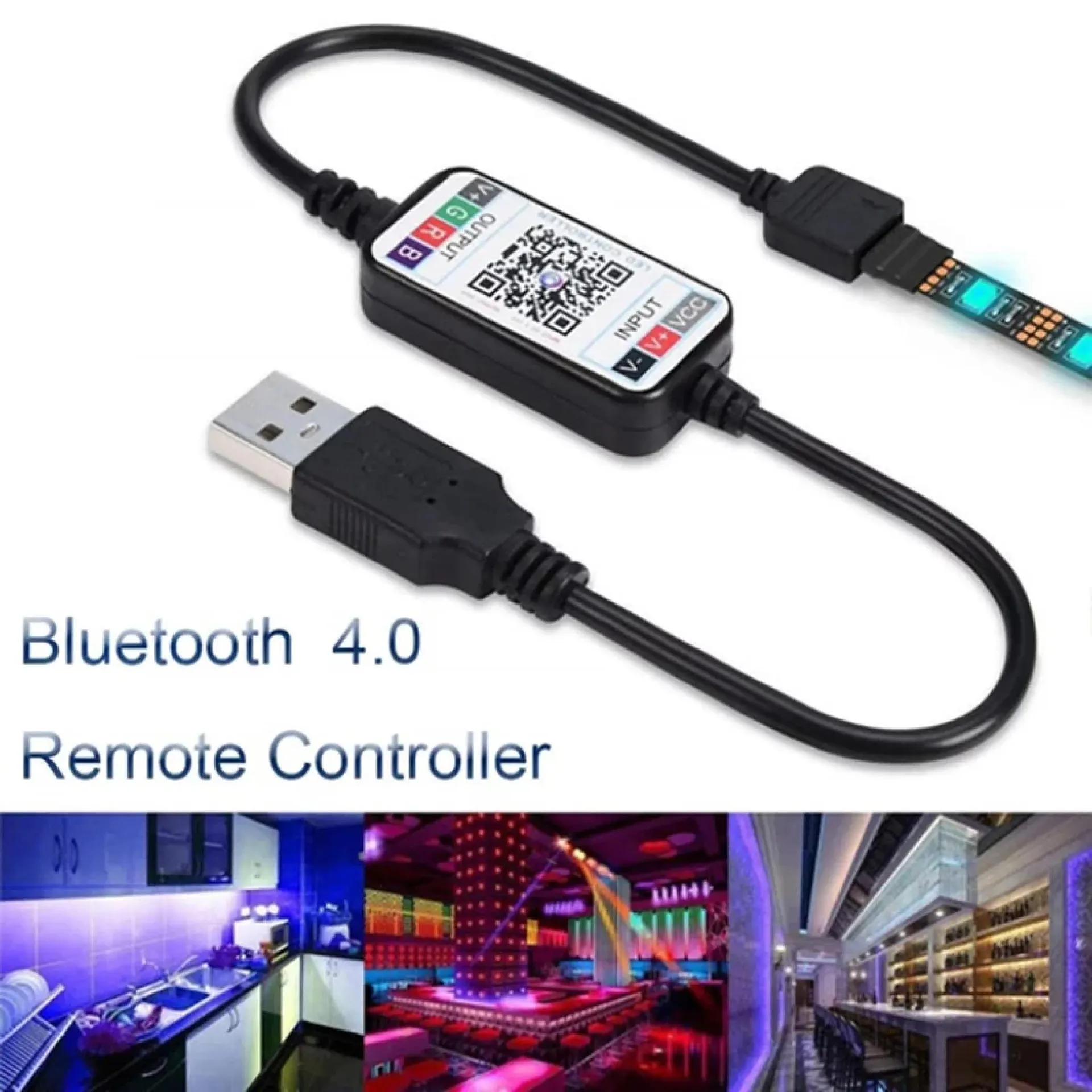 Minicontrolador de luz LED RGB inalámbrico de 5-24 V para teléfono inteligente, cable USB, módulos de automatización del hogar inteligente 4.0