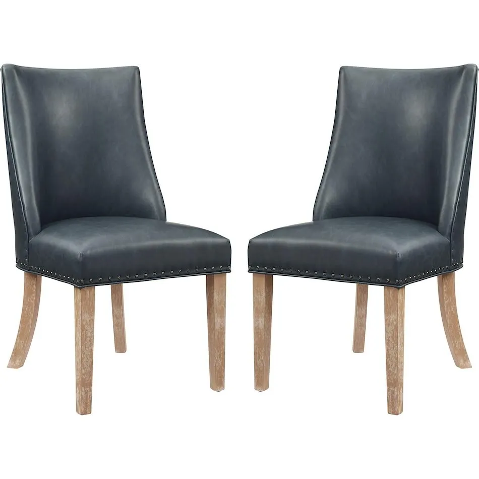 Whitaker Set of 2 Faux Leather Dining Chairs