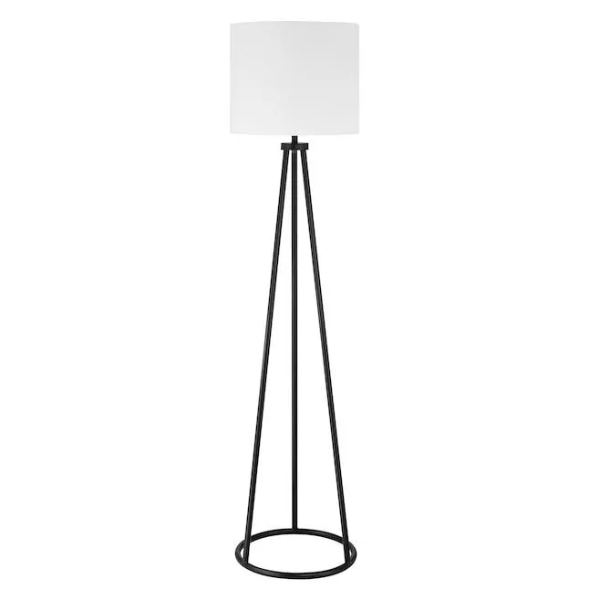 allen + roth 63-in Matte Black Tripod Floor Lamp