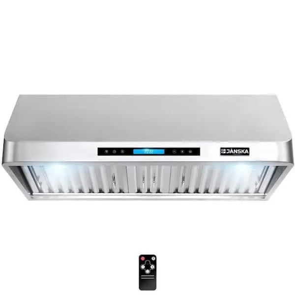 36 in. 900 CFM Ducted Under Cabinet Range Hood with Touch Display, LED Lights, and Permanent Filters in Stainless Steel