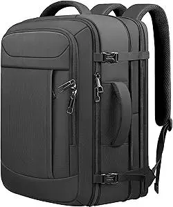 Travel Backpack,Expandable 40-50L Carry On Backpack,Extra Large Anti-Theft TSA Flight Approved Large Weekender Daypack Bag for Men and Women, Waterproof Pocket Lightweight Travel Gifts for Men,Black