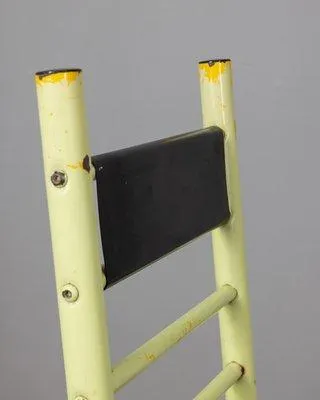 Vintage Stools in Iron and Wood, 1970s, Set of 2