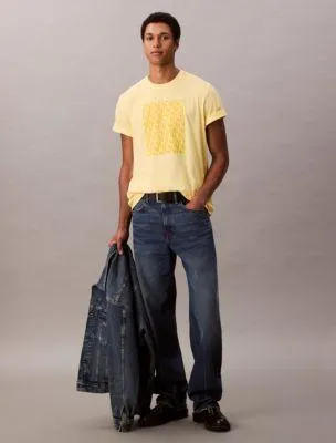 Monogram Logo Textured Graphic Classic T-Shirt