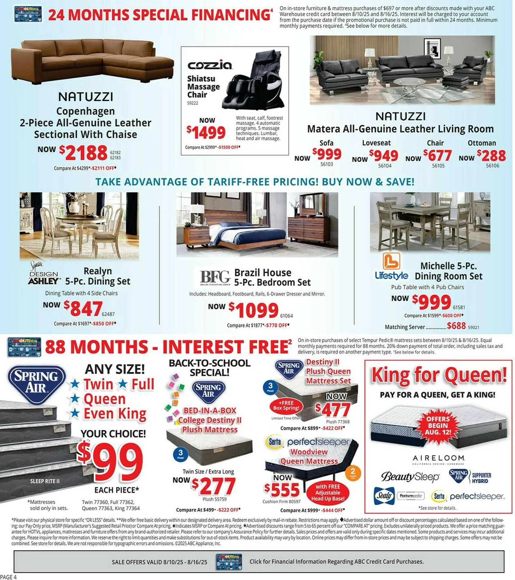 Weekly ad ABC Warehouse Weekly Ad from August 10 to August 16 2025 - Page 4