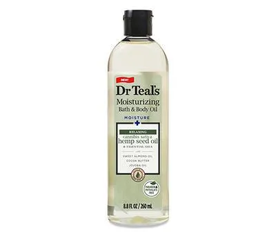 Hemp Seed Essential Oils Moisturizing Bath & Body Oil, 8.8 Oz.