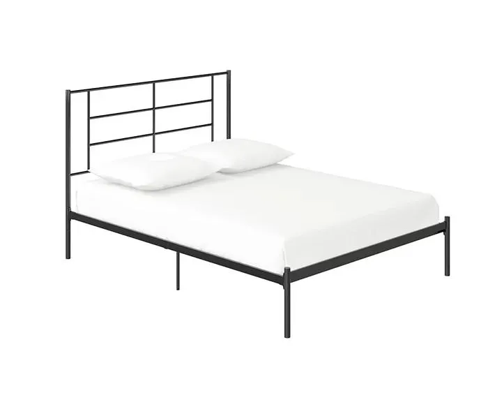 RealRooms Praxis Black Queen Platform Bed