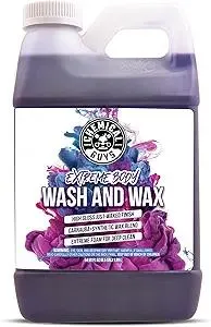 Chemical Guys CWS20764 Extreme Bodywash & Wax Foaming Car Wash Soap (For Foam Cannons, Guns or Bucket Washes) For Cars, Trucks, Motorcycles, RVs More, 64 fl oz (Half Gallon) Grape Scent