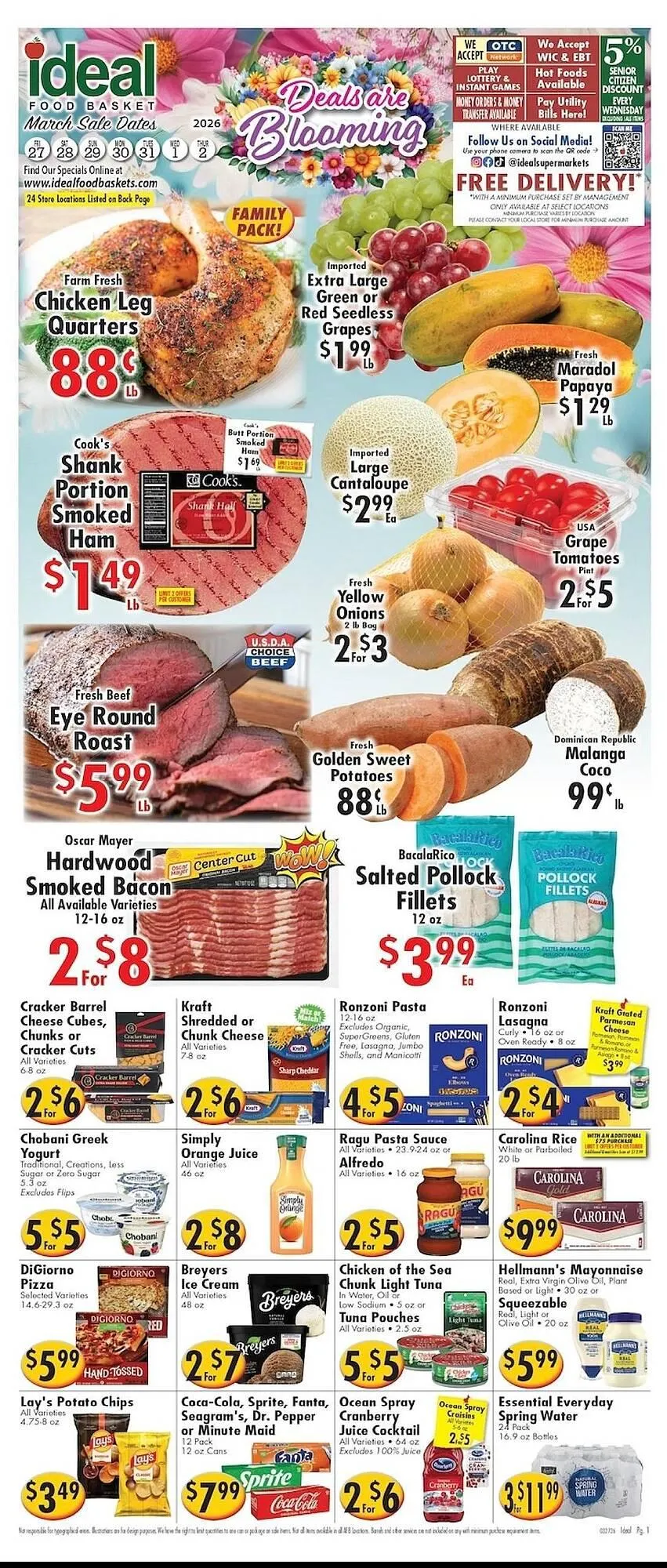Weekly ad Ideal Food Basket circular from March 27 to April 2 2026 - Page 1