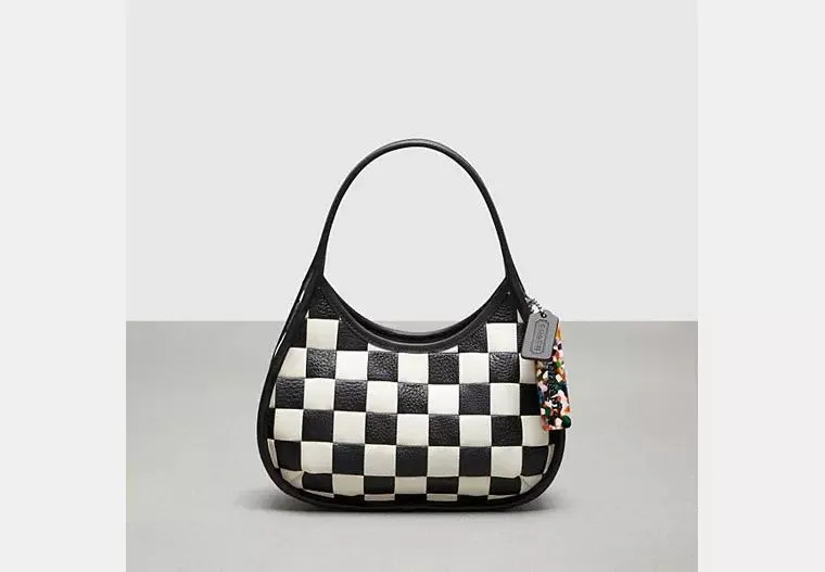 Ergo Bag In Checkerboard Patchwork Upcrafted Leather